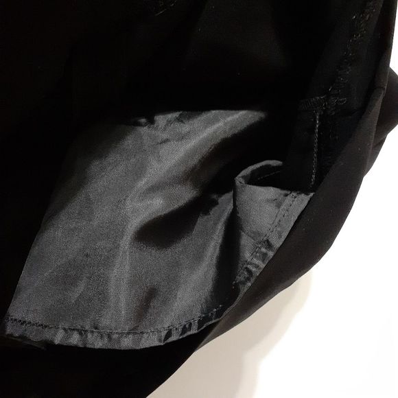 SL Fashions Black Formal Mini Dress w/Attached Scarf 14 GUC - Picture 5 of 11